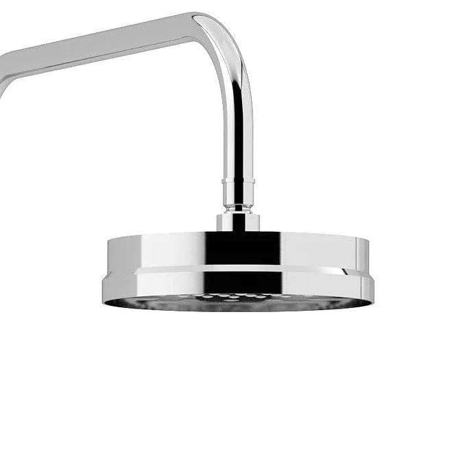 Heritage Exposed Shower Set Heritage Gracechurch Mother of Pearl Exposed Shower Set with Deluxe Fixed Riser Kit, Showerhead, Handset and Hose in Chrome