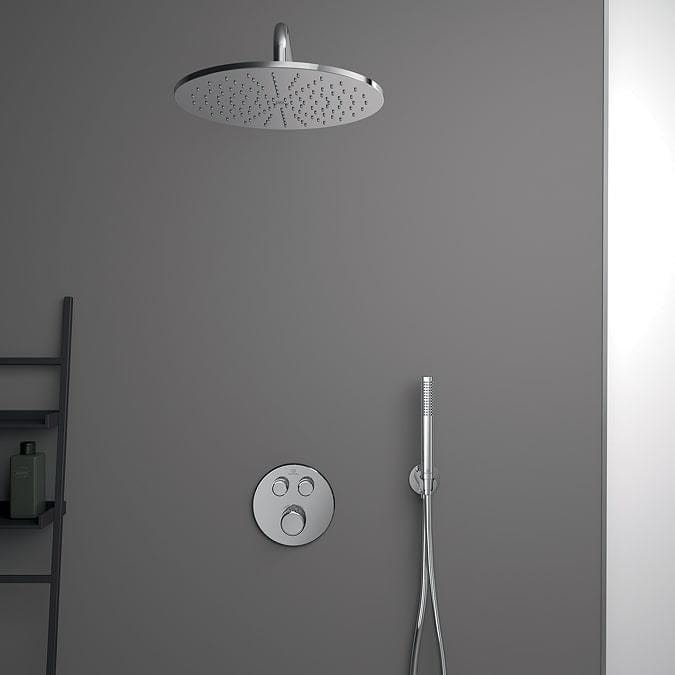 Ideal Standard Concealed Shower Set Ideal Standard Ceratherm Navigo Concealed Thermostatic Shower Valve Set with Round Showerhead and Pencil Handset in Chrome