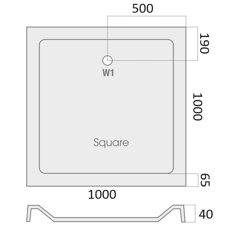 Aquarius Square Shower Tray Aquarius Vital Stone Resin Square Shower Tray