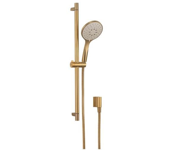 Crosswater Shower Riser Rail Brushed Brass Crosswater MPRO Slider Rail with Shower Kit