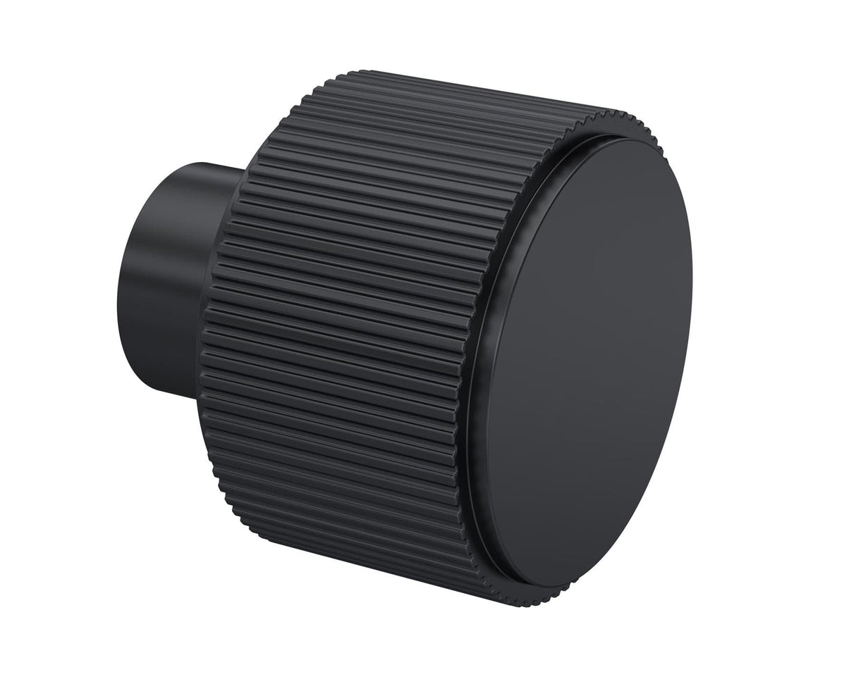 Aquarius Bathrooms Furniture Handle Matt Black / Fluted Round Knob Aquarius Leighton Furniture Handle