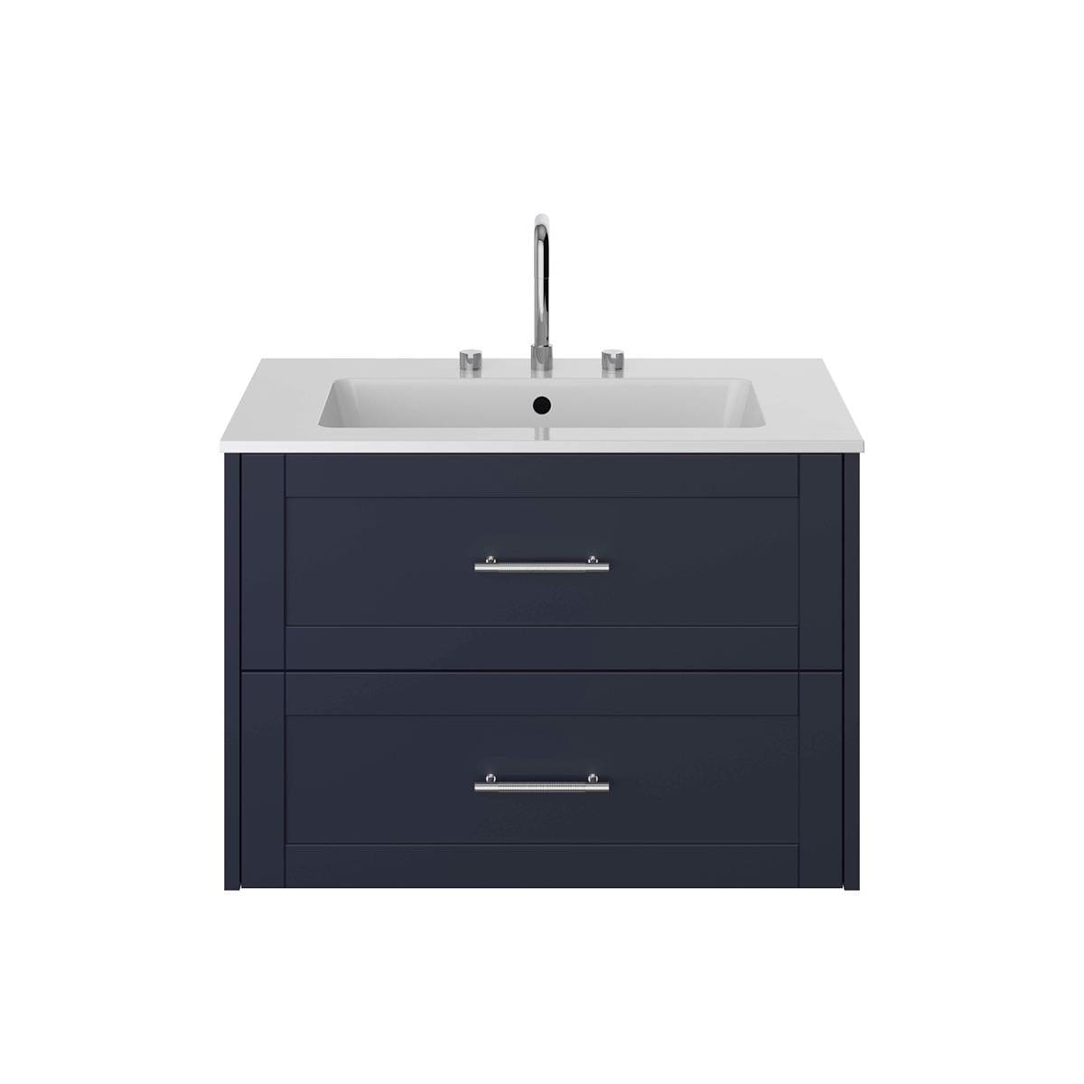 Heritage Wall Mounted Vanity Unit Midnight Blue / 0 Heritage Lynton 800mm Wall Mounted Vanity Unit with Basin