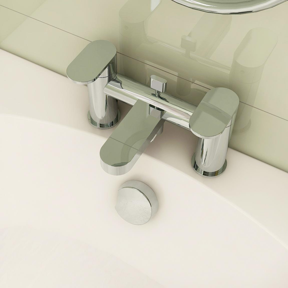 Imex Bath Shower Mixer Imex Ivan Bath Shower Mixer Tap with Hose Handset and Wall Bracket in Chrome