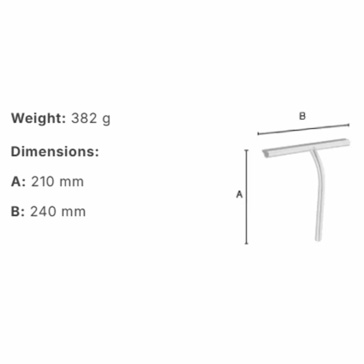 Smedbo Squeegee Smedbo Sideline Shower Squeegee with Self-Adhesive Hook