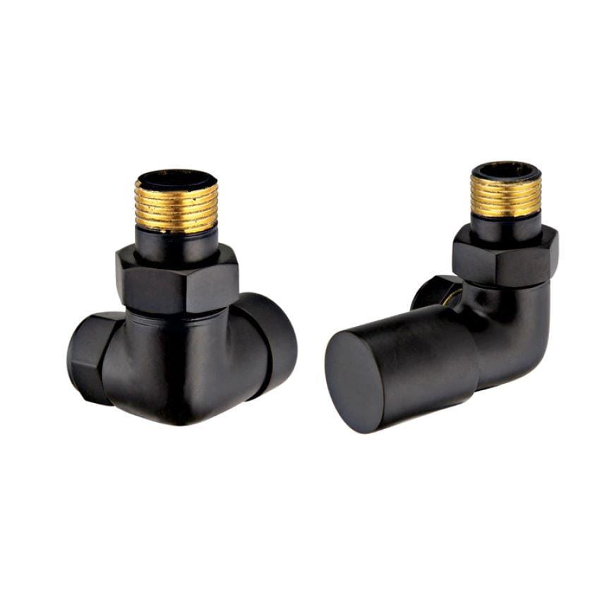 JTP Radiator Valve Matt Black JTP Corner Radiator Valve