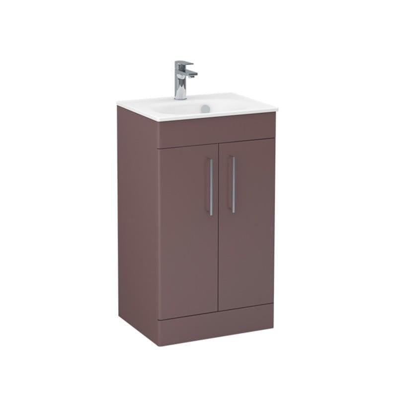 Imex Floor Standing Vanity Unit Plum / Black Imex Croma Floor Standing Double Door 500mm Vanity Unit with 1 Tap Hole Basin