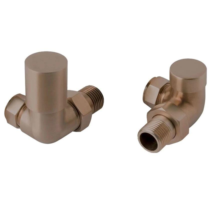 JTP Radiator Valve Brushed Bronze JTP Corner Radiator Valve