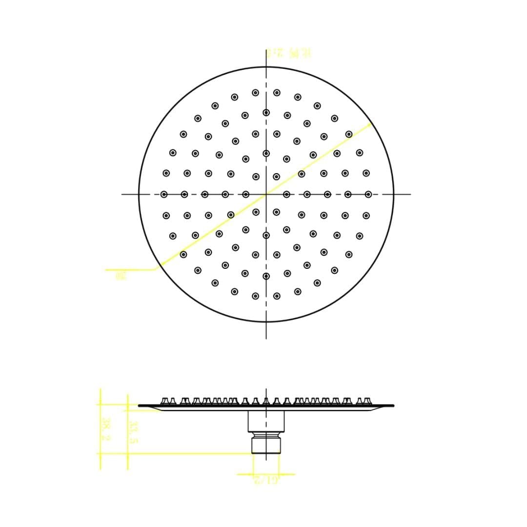 Aquarius Fixed Shower Head Aquarius Modern Round Over Head Shower Head