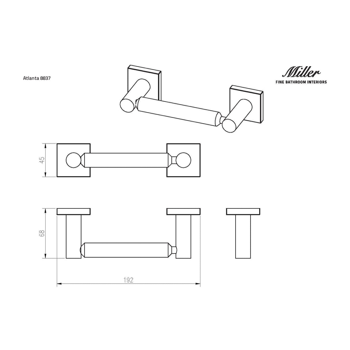 Miller Toilet Roll Holder Miller Atlanta Double Post Toilet Roll Holder in Chrome