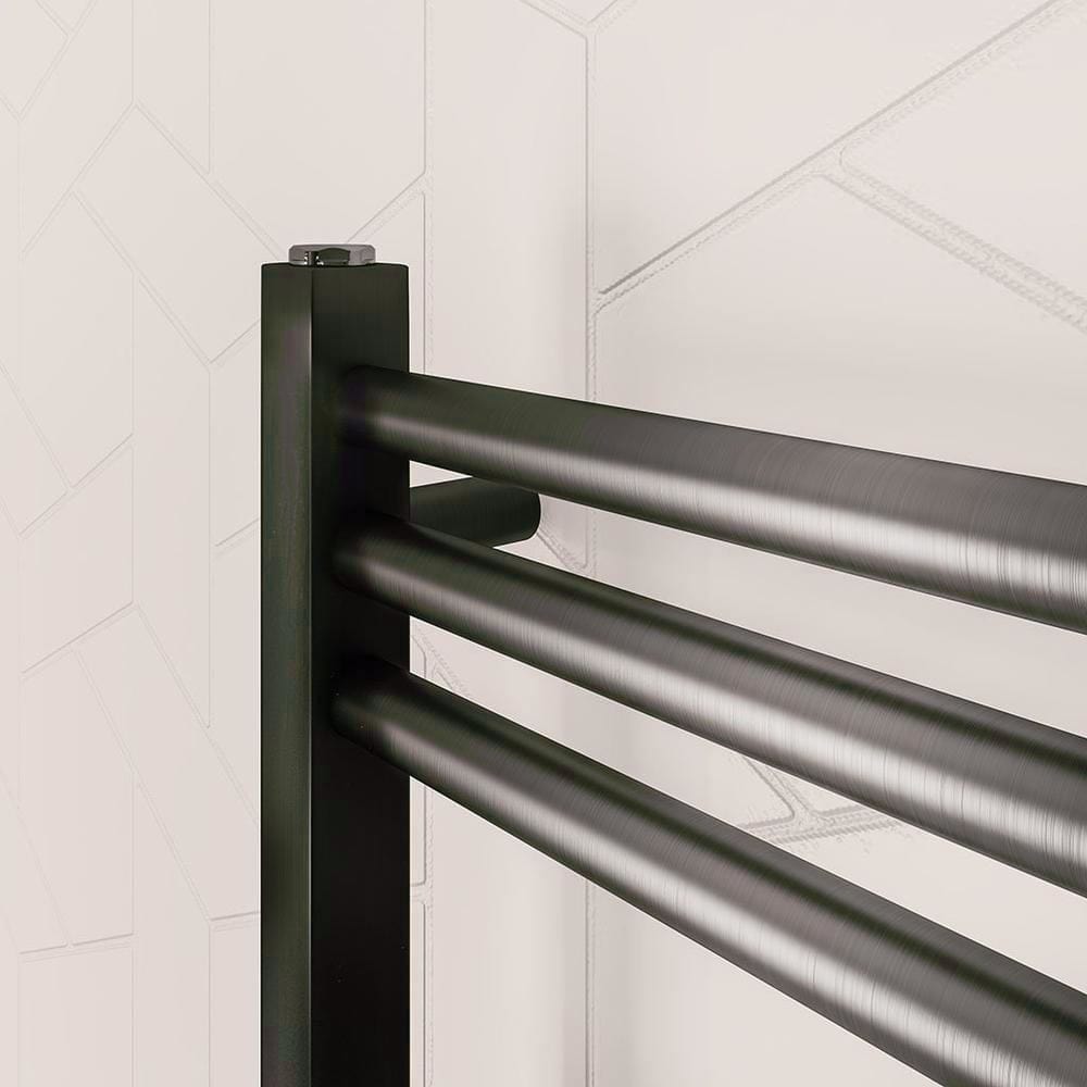 Eastbrook Wendover Straight Heated Towel Rail in Brushed Gunmetal