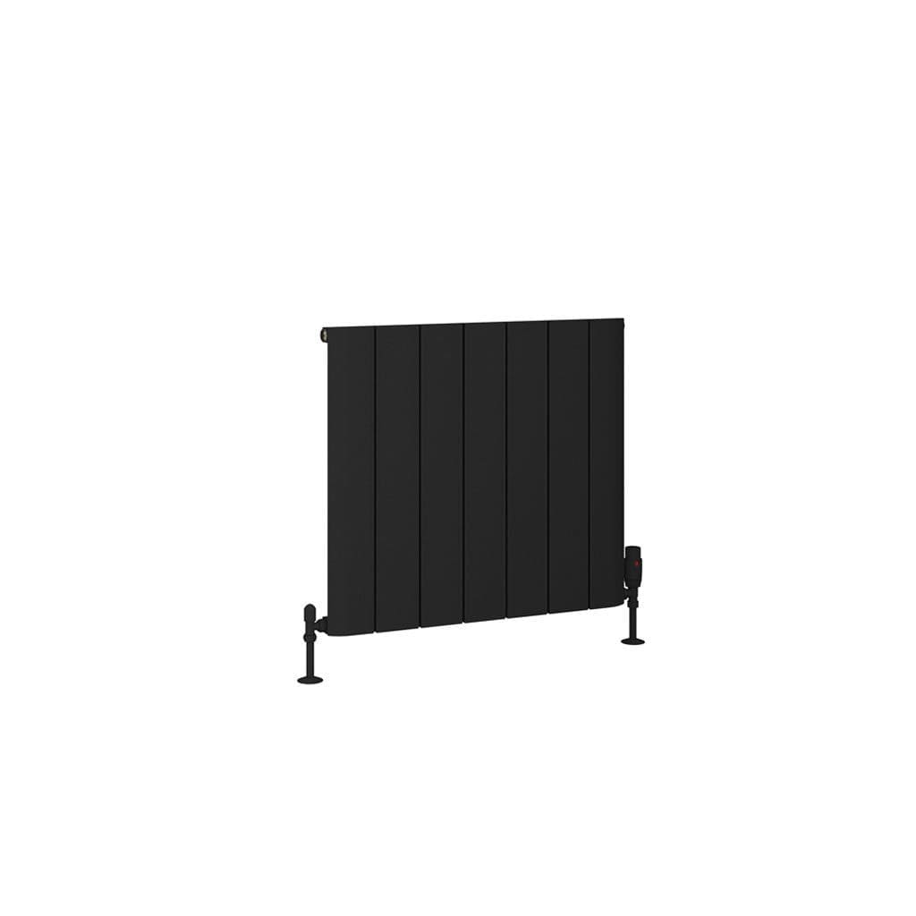 Eastbrook Panel Radiator Eastbrook Peretti Straight Horizontal Aluminum Radiator in Matt Black