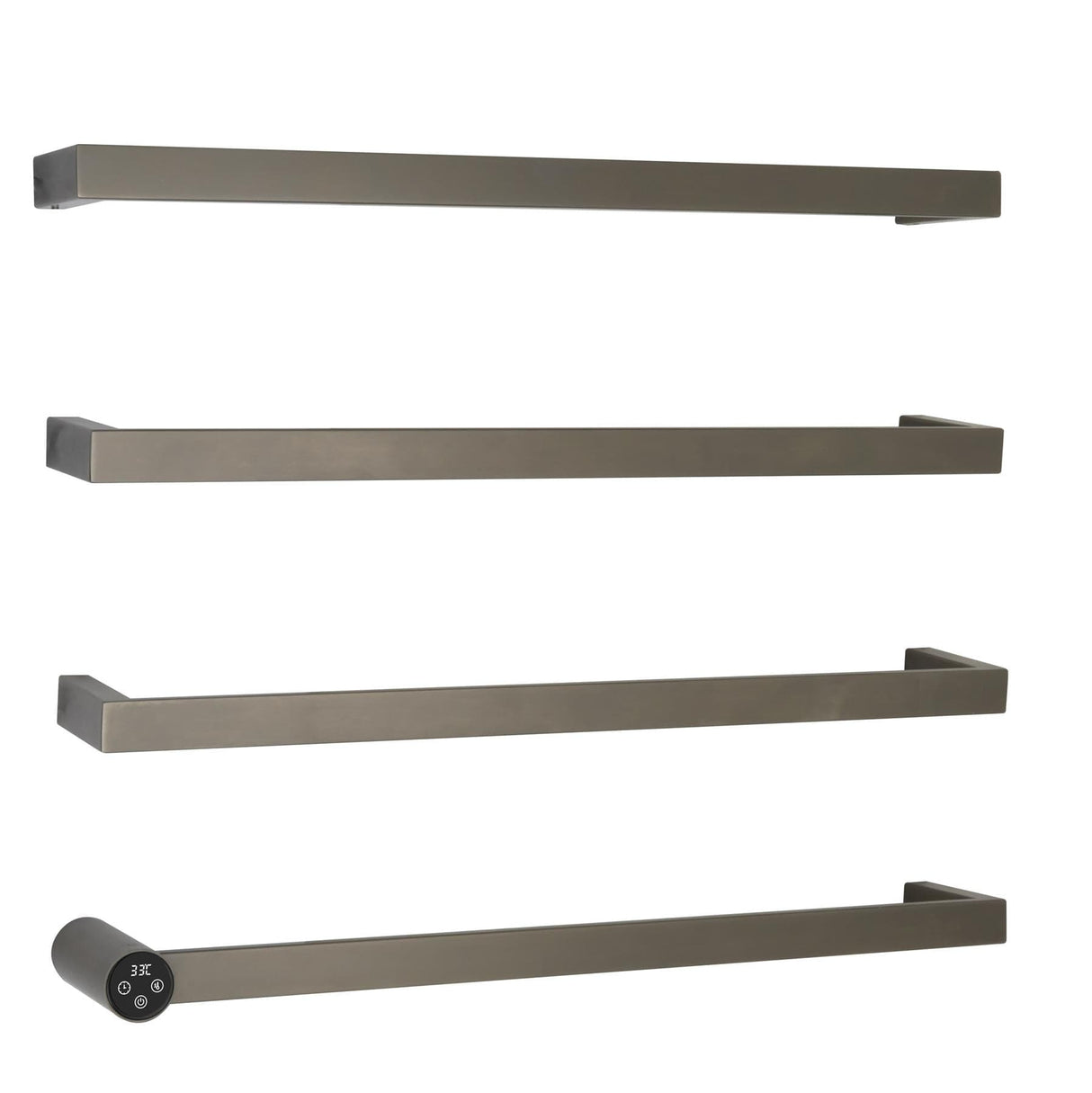 JTP Designer Towel Radiators Brushed Black JTP ZYON Designer Towel Radiator - 630 x 486mm - Electric Only