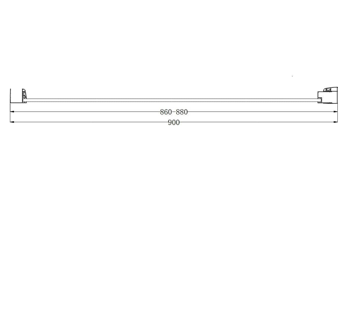 Eastbrook Side Panel Eastbrook Corniche 2000 8mm Side Panel for Hinged Doors