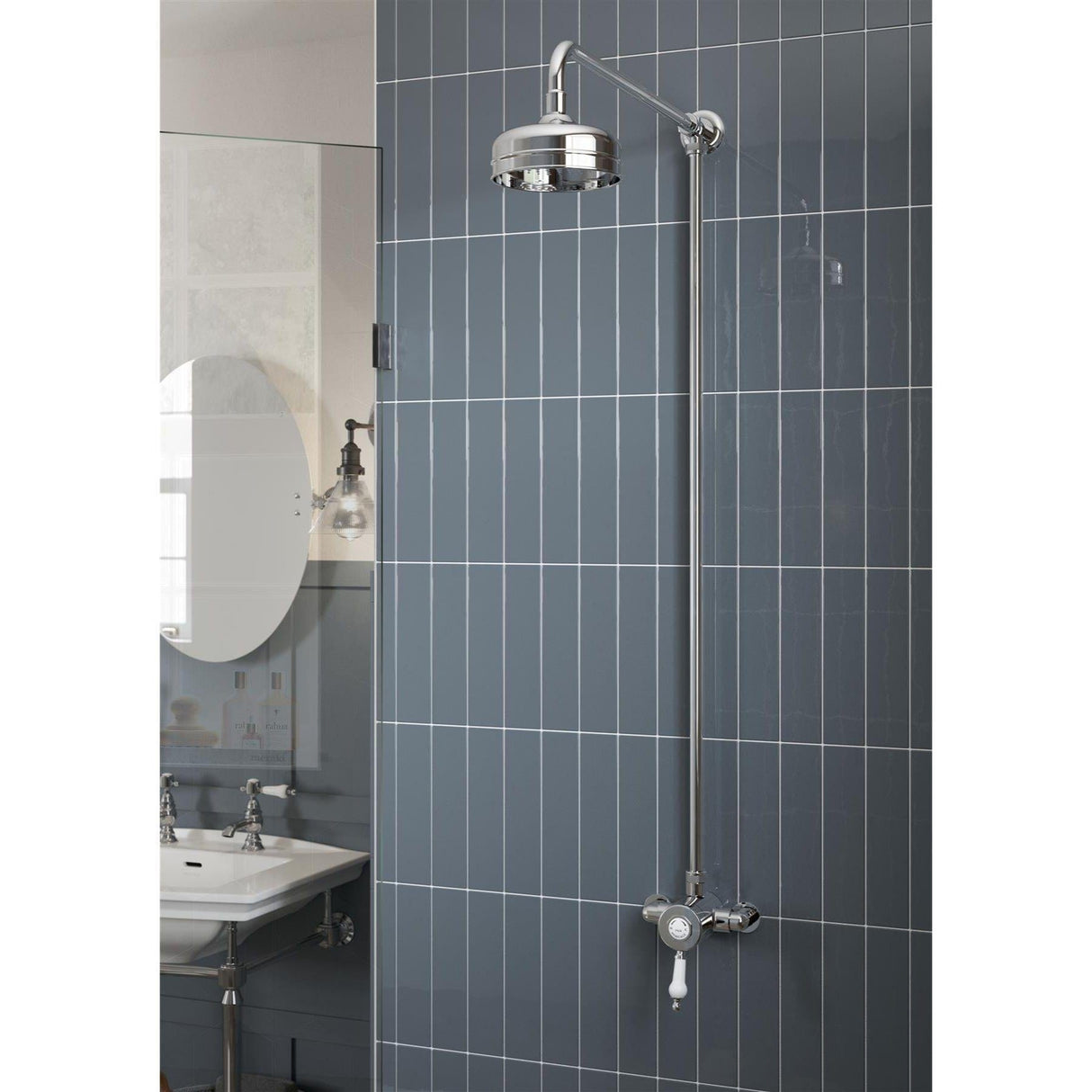 Heritage Exposed Shower Set Heritage Glastonbury Exposed Shower with Premium Fixed Rigid Riser Kit