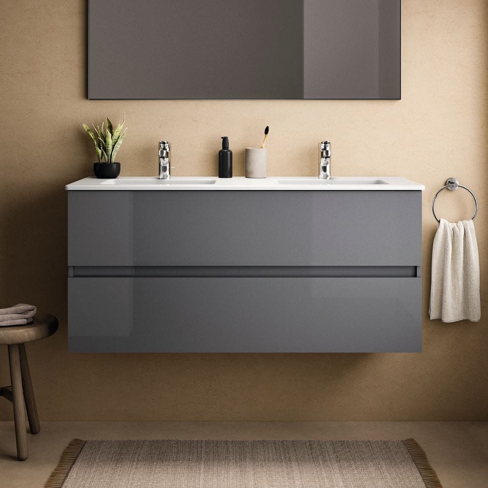 Ideal Standard Double Sink Vanity Unit Ideal Standard Eurovit+ 1200mm Wall Mounted Vanity Unit