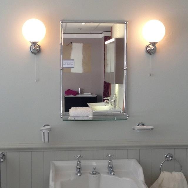 Burlington Bathroom Lighting Burlington Edwardian Single Round Light in Chrome