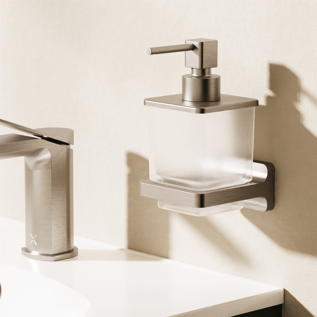 Crosswater Soap Dispenser Brushed Nickel Crosswater Rotar Soap Dispenser