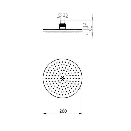 Crosswater Fixed Shower Head Crosswater Central Easy Clean Round Fixed Shower Head