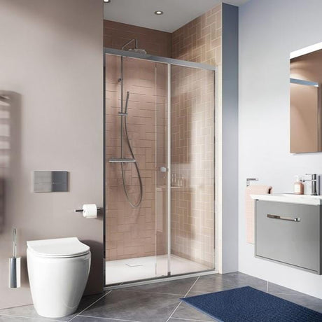 Crosswater Sliding Shower Door Silver / 1000mm Crosswater Clear 6 Single Sliding Shower Door