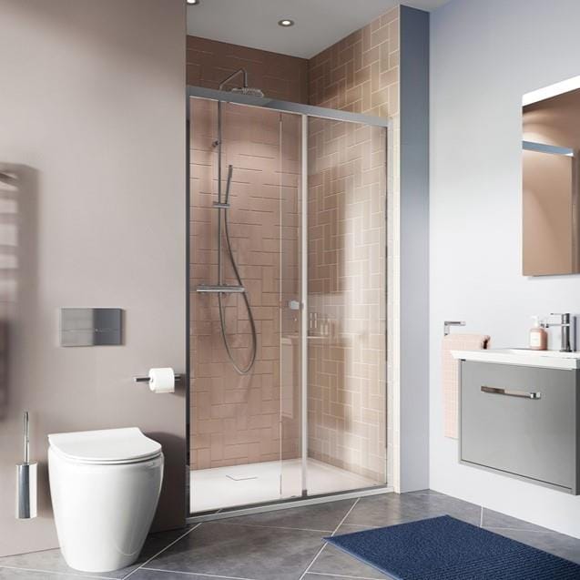 Crosswater Sliding Shower Door Silver / 1000mm Crosswater Clear 6 Single Sliding Shower Door