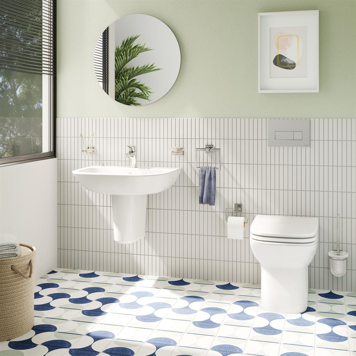 Vitra Back To Wall Toilet VitrA S20 Back to Wall Toilet with Soft Close Seat