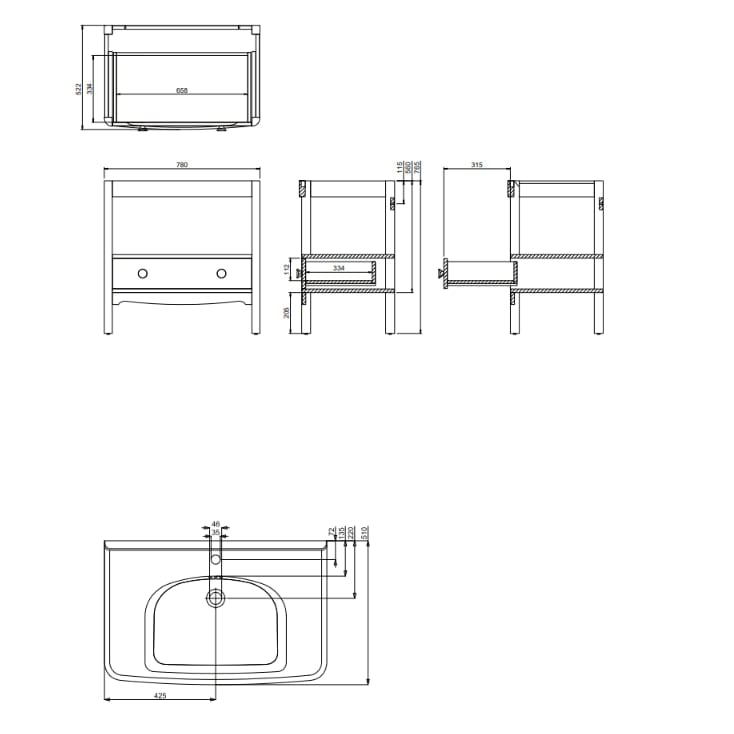 Burlington Floor Standing Vanity Unit Burlington Guild Floor Standing 850mm Vanity Unit with Basin