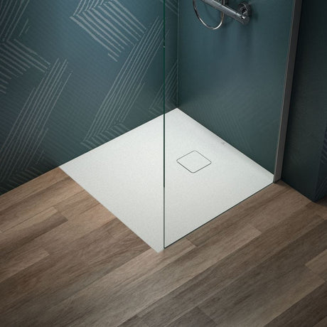 Ideal Standard Rectangle Shower Tray 800 x 800mm Ideal Standard Ultra Flat EVO 35mm Shower Tray in Silk White with Waste