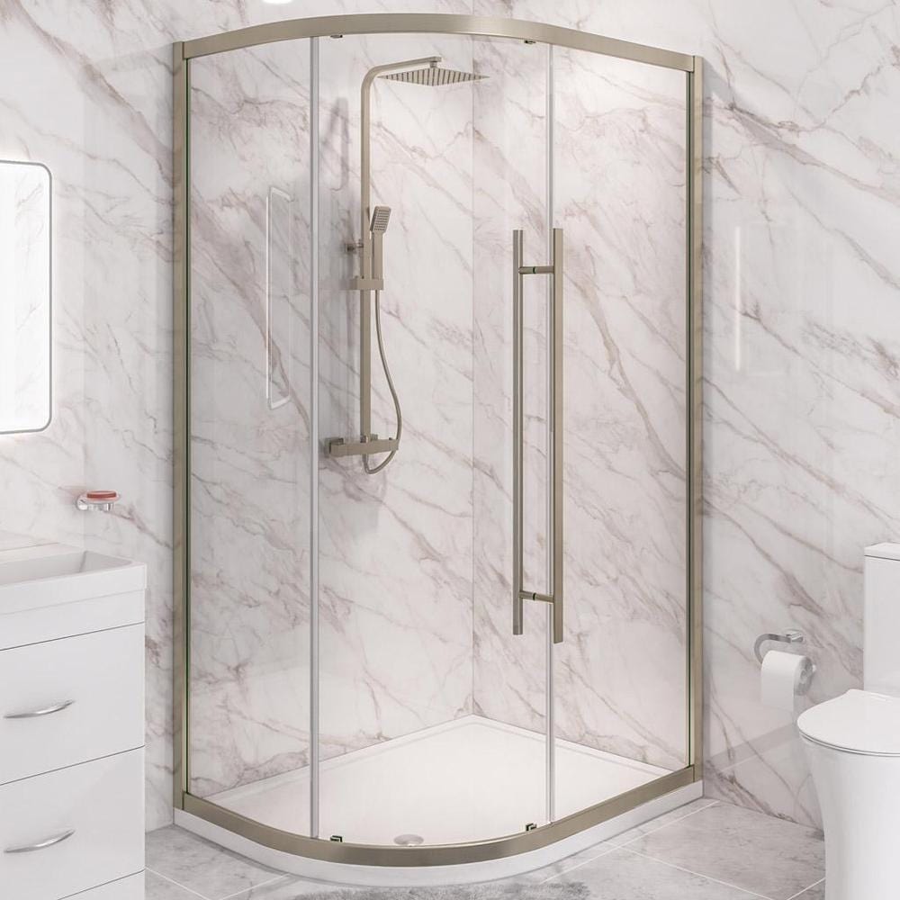 Eastbrook Quadrant Shower Enclosure Brushed Brass / 1300 x 800mm Eastbrook Vantage 2000 Quadrant Shower Enclosure