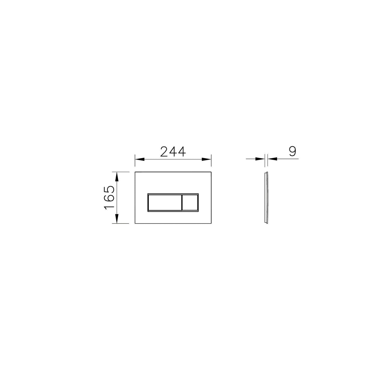 Vitra Flush Plate VitrA Loop Square Mechanical Flush Plate