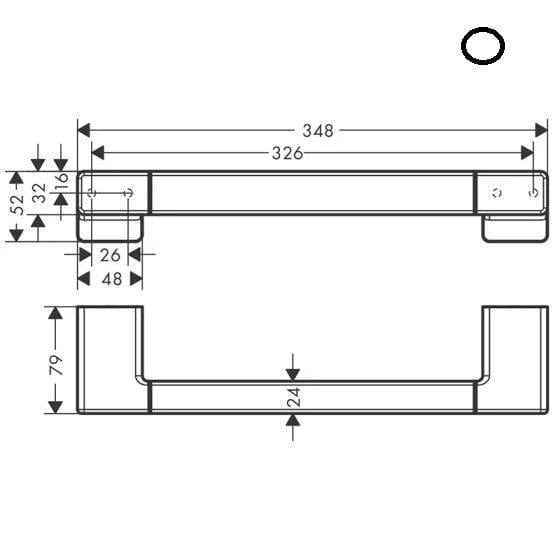UK Bathroom Store Grab Rail/Bar Hansgrohe Addstoris Grab Bar