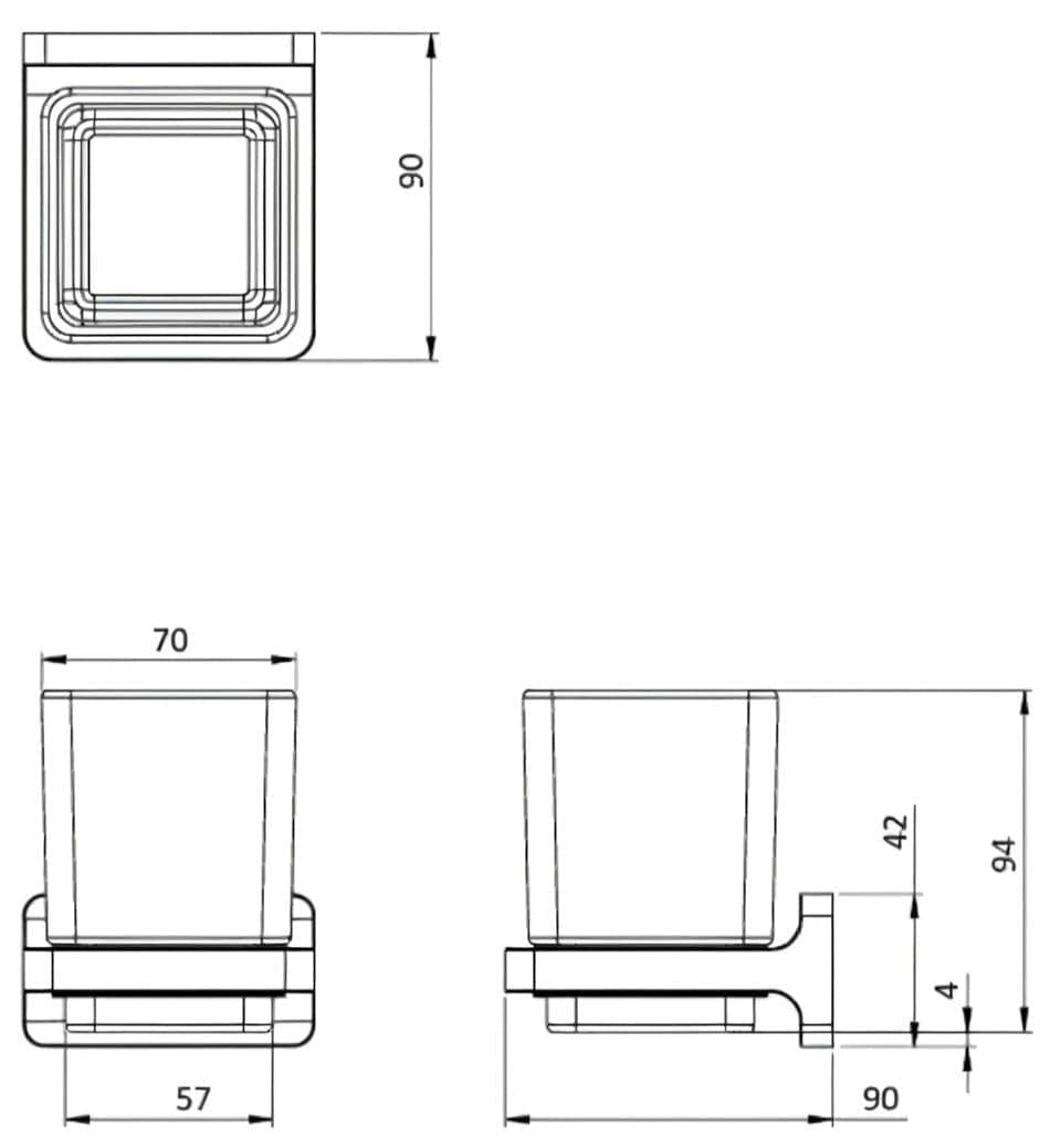 Crosswater Toothbrush Holder Crosswater Rotar Tumbler Holder