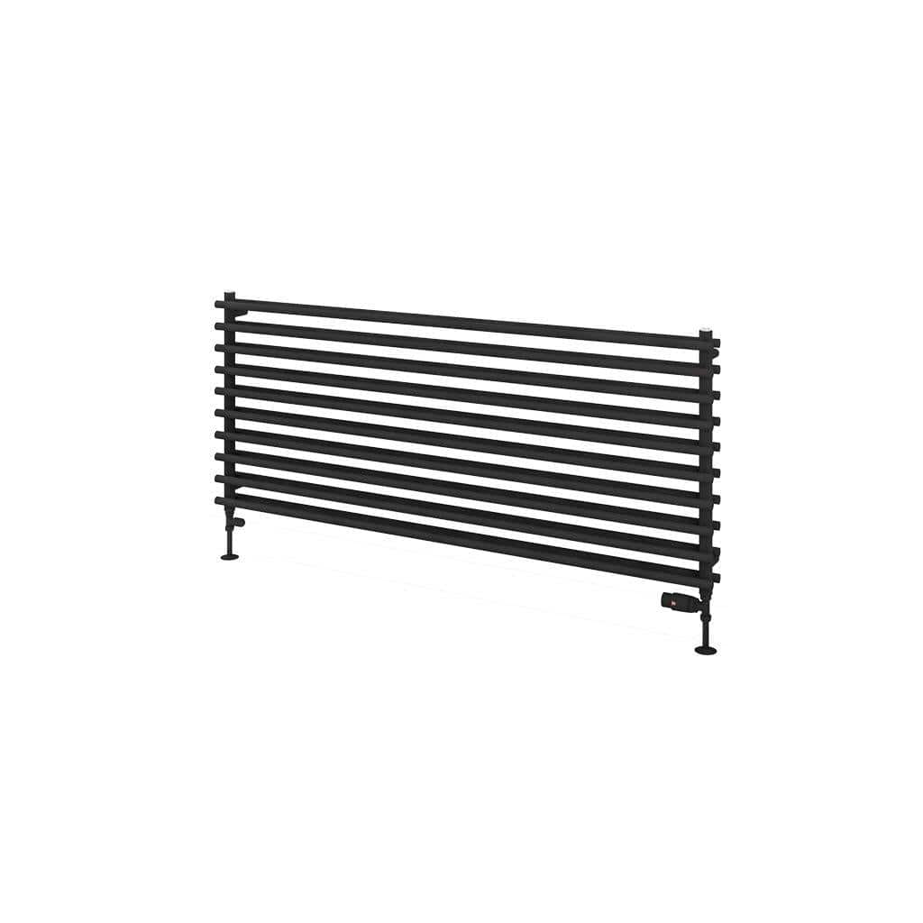 Eastbrook Designer Towel Radiator Eastbrook Murano Horizontal Designer Radiator in Matt Black