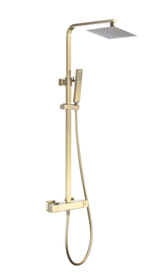 Aquarius RainLux Cool Touch Adjustable Square Exposed Shower Valve and Kit