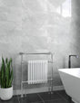 Vogue Inset Radiator 963 x 538 / Central Heating Vogue Regency Traditional Floor Mounted Radiator in Chrome/White