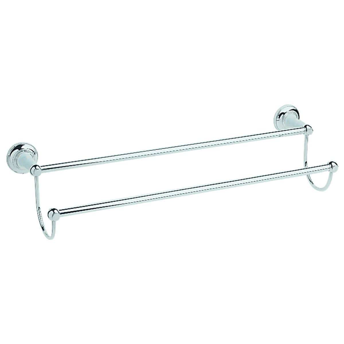 Heritage Towel Rails and Rings Chrome Heritage Clifton Double Towel Rail