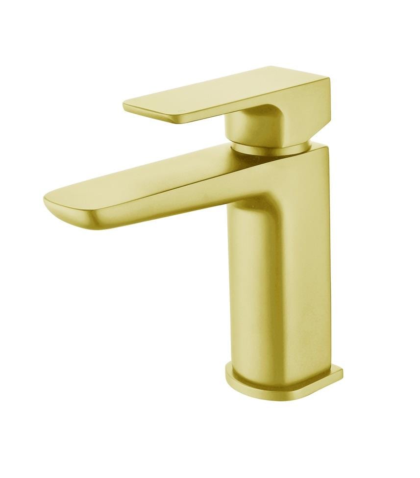 Aquarius Cloakroom Tap Brushed Brass Aquarius Hydro Mini Mono Basin Mixer Tap with Waste