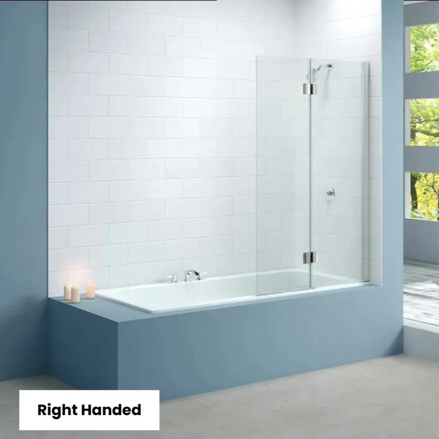 Merlyn Bath Screen Chrome / Right Handed Merlyn 8mm 2 Panel Hinged Bath Screen