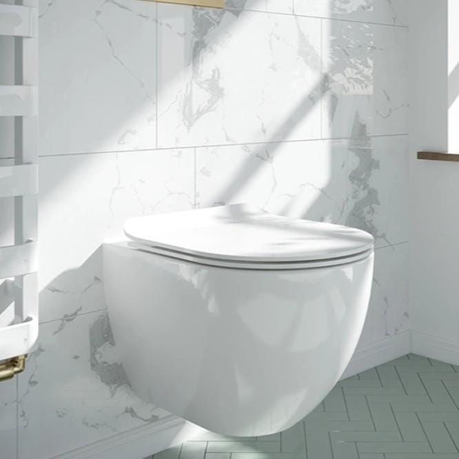 Crosswater Wall Hung Toilet Crosswater Glide II Wall Hung Rimless Toilet with Quick Release Soft Close Seat
