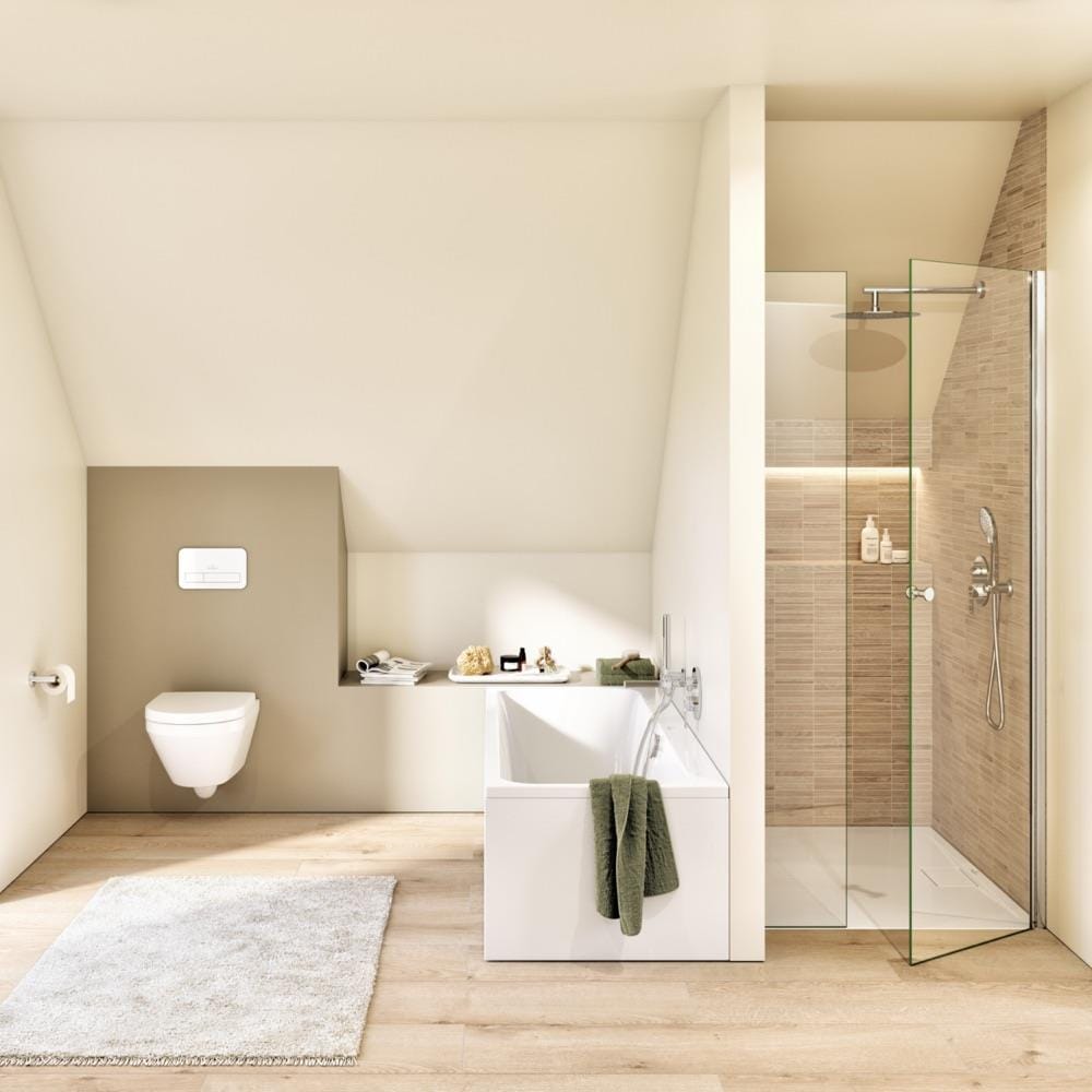 Villeroy & Boch Rectangle Shower Tray Villeroy & Boch Architectura Metalrim Rectangular Shower Tray in Alpin White