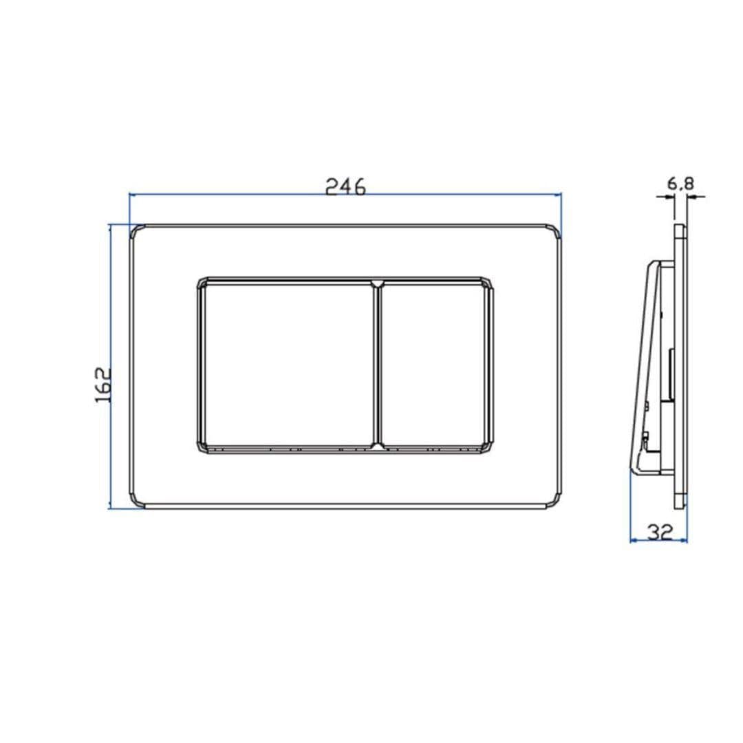 Aquarius Flush Plate Aquarius Raleigh Square Button Flush Button