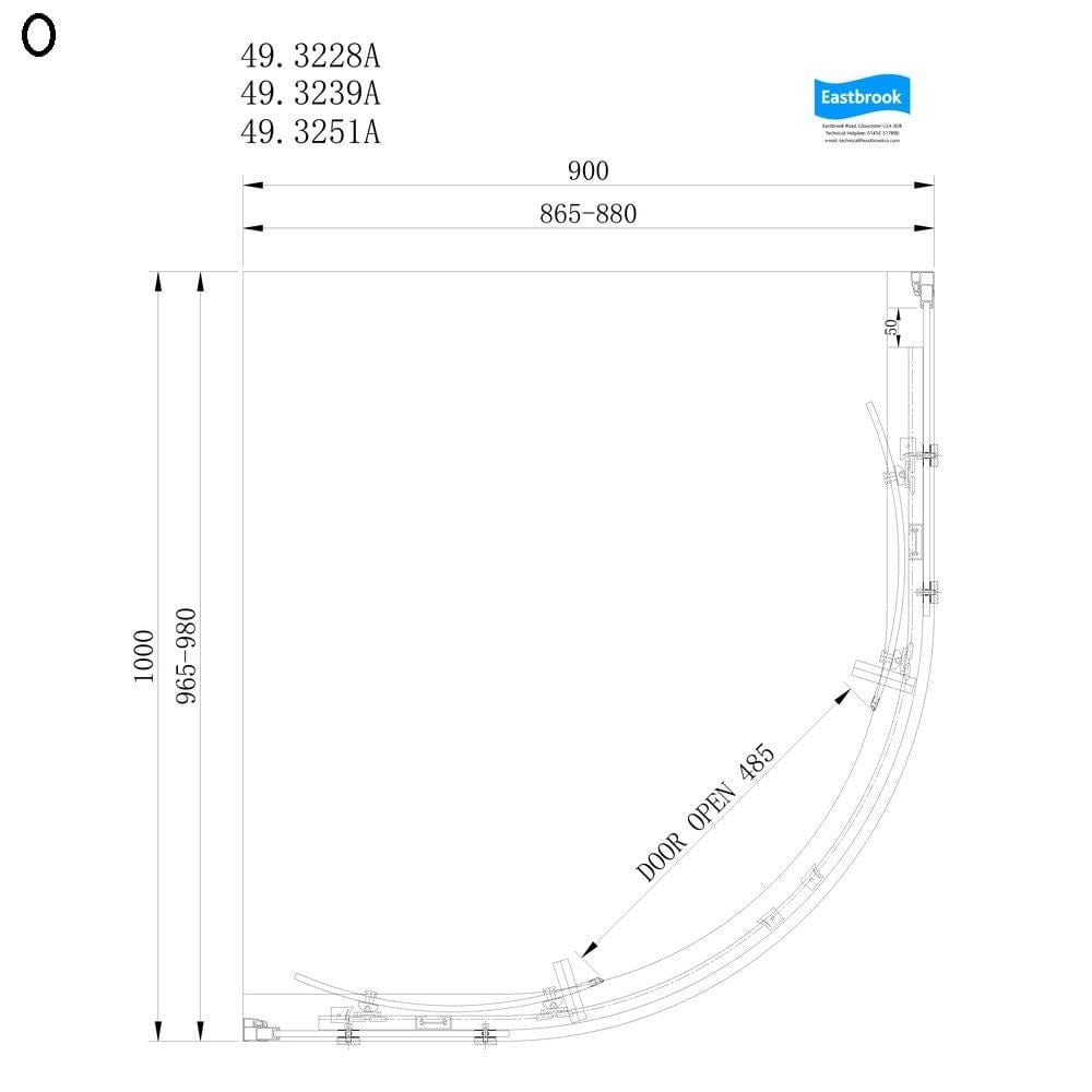 Eastbrook Quadrant Shower Enclosure Eastbrook Corniche 2000 8mm Quadrant Shower Enclosure