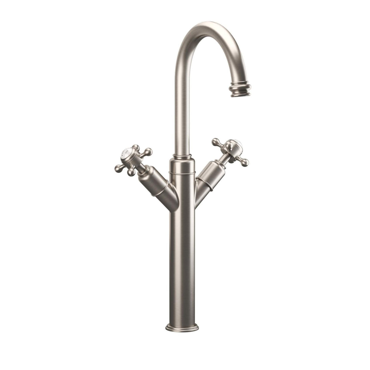 Crosswater Belgravia Tall Monobloc Basin Mixer Tap with Crosshead Handle
