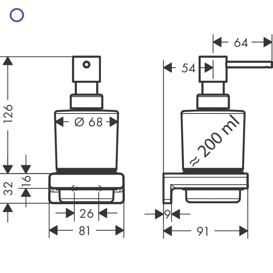 Hansgrohe Soap Dispenser Hansgrohe Addstoris Wall Mounted Liquid Soap Dispsenser