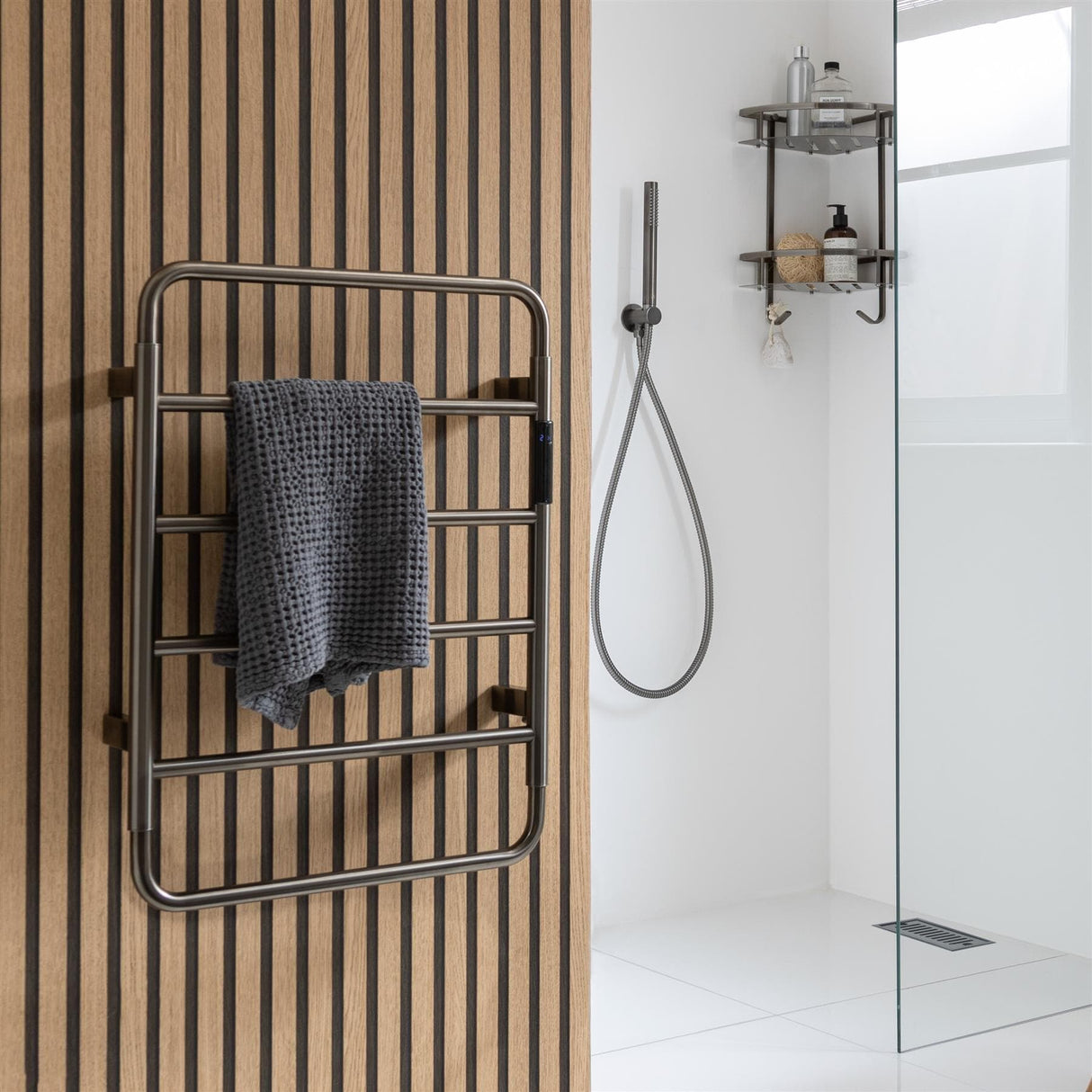 JTP Designer Towel Radiator JTP AERO Designer Vertical Heated Towel Rail - Electric Only