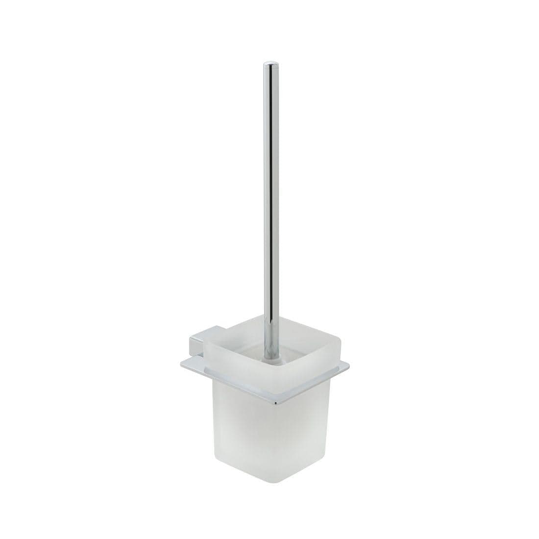 Vado Toilet Brush Vado Photon Toilet Brush And Frosted Glass Holder in Chrome