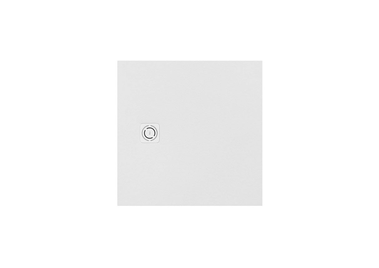 ROCA Square Shower Tray White / 900 x 900mm ROCA Terran-N Superslim Stonex® Square Shower Tray with Twist Colour Match Waste Cover