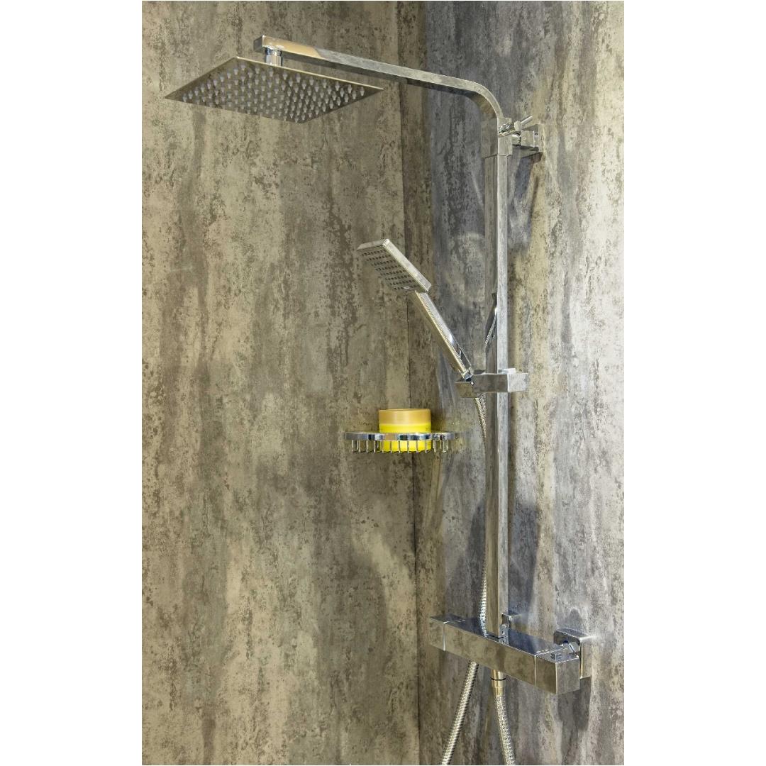 Aquarius RainLux Cool Touch Adjustable Square Exposed Shower Valve and Kit