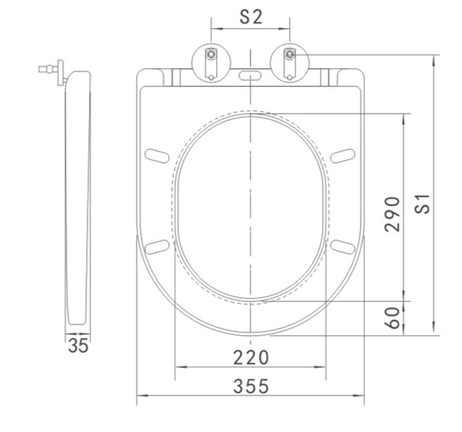 Aquarius Toilet Seat Aquarius Premium D-Shape Soft Close Toilet Seat in White
