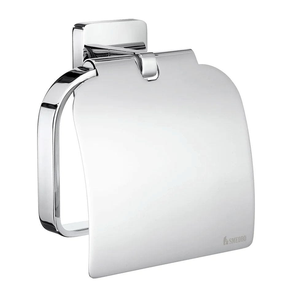 Smedbo Toilet Roll Holder Smedbo Ice Toilet Roll Holder with Cover in Chrome