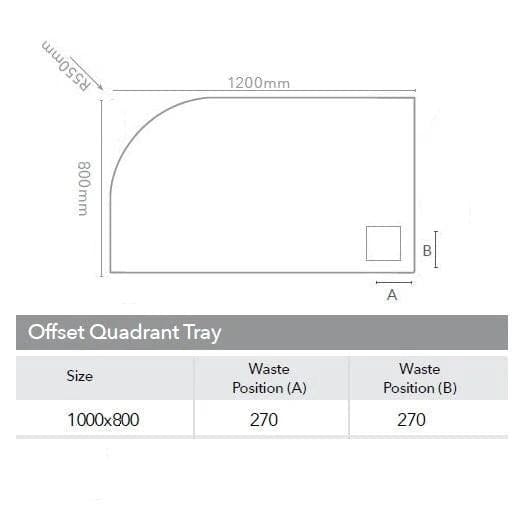 Merlyn Offset Quadrant Shower Tray Merlyn Truestone Offset Quadrant Shower Tray